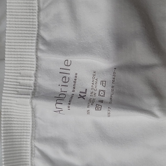 Set of 3 Bandeau Bras. Size XL. White, 1 Tan, 1 Black (Black, new, never worn) - Picture 7 of 8